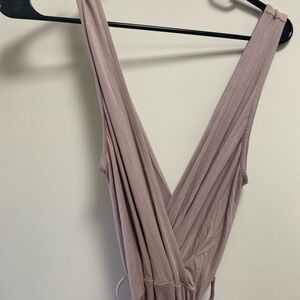 Miou muse Los Angeles women's lilac romper long flowy legs size small